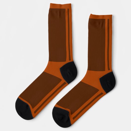 Brown Pattern Socks Sokken (Links)