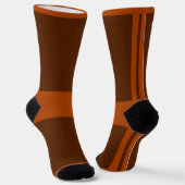 Brown Pattern Socks Sokken (Gebogen)