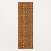 Brown patterned fabric featuring a symmetrical  yogamat (Voorkant)