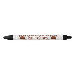 Brown Paw Bedrijfsnaam en Woof Art Zwarte Inkt Pen
