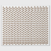 Brown Paw Print Pattern - Cute Pet Lover Design Cadeaupapier (Vlak)