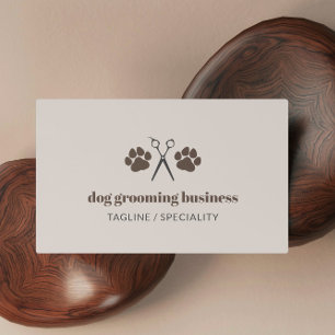 Brown Paws & Scissors Hondenverzorging Visitekaartje