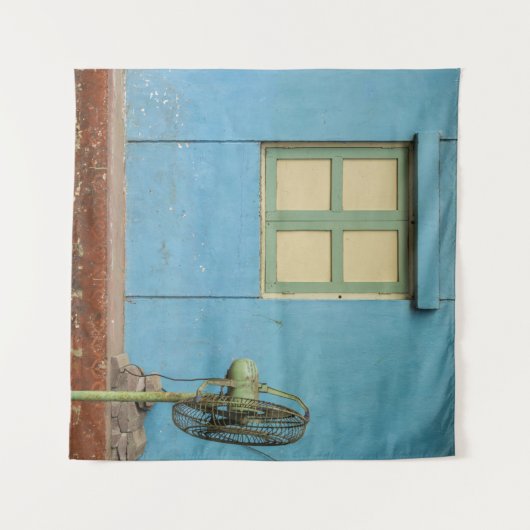 BROWN PEDESTAL FAN WANDKLEED (Voorkant (horizontaal))