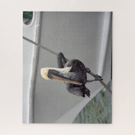 Brown Pelican Balancing on a Rope, Florida Puzzle Legpuzzel