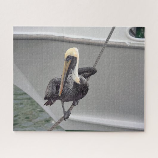Brown Pelican Balancing on a Rope, Florida Puzzle Legpuzzel (Horizontaal)