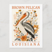 Brown Pelican Bird of Louisiana Verenigde Staten R Briefkaart (Voorkant)