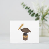 Brown Pelican Briefkaart (Staand voorkant)