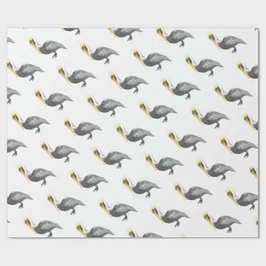 Brown Pelican Cadeaupapier (Vlak)