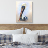Brown Pelican Canvas Afdruk (Insitu (Slaapkamer))