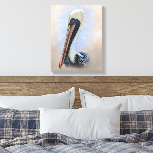 Brown Pelican Canvas Afdruk (Insitu (Slaapkamer))
