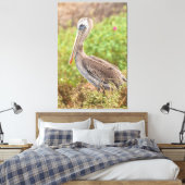 Brown Pelican Canvas Afdruk (Insitu (Slaapkamer))
