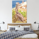 Brown Pelican Canvas Afdruk (Insitu (Slaapkamer))