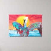 Brown Pelican ISLAND SUNSET Canvas Afdruk (Voorkant)