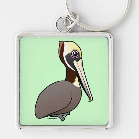 Brown Pelican Sleutelhanger (Voorkant)