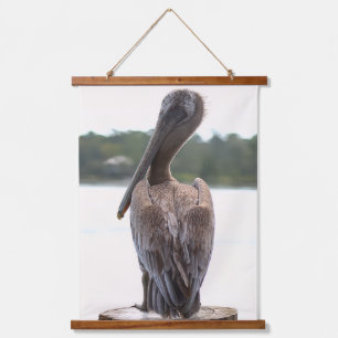 Brown Pelican Wildlife Natuur Fotografie Hangend Wandkleed