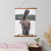 Brown Pelican Wildlife Natuur Fotografie Hangend Wandkleed (Slaapkamer)