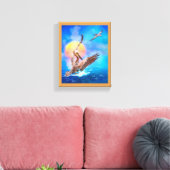 Brown Pelicans SUN KISSED ISLAND Canvas Afdruk (Insitu (Woonkamer))