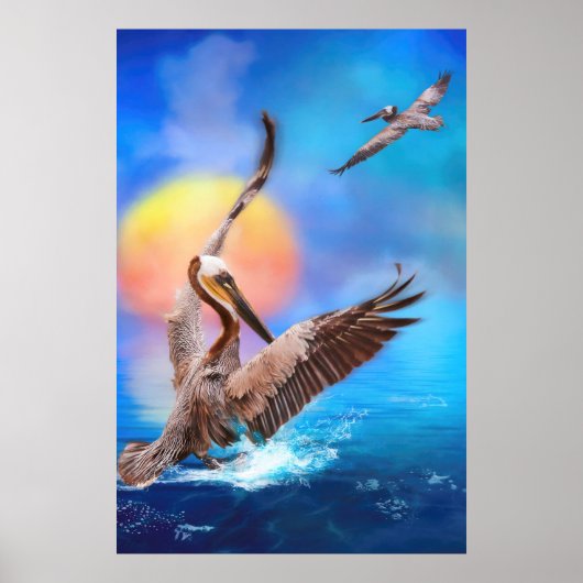 Brown Pelicans SUN KISSED ISLAND Poster (Voorkant)