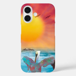 Brown Pelicans SUN KISSED PELICANS iPhone 16 Hoesje
