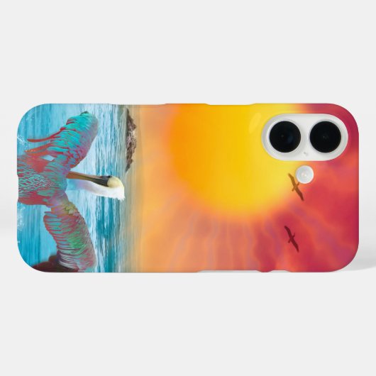 Brown Pelicans SUN KISSED PELICANS Case-Mate iPhone Case (Achterkant (horizontaal))