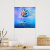 Brown Pelicans SUN KISSED PELICANS ISLAND Poster (Keuken)