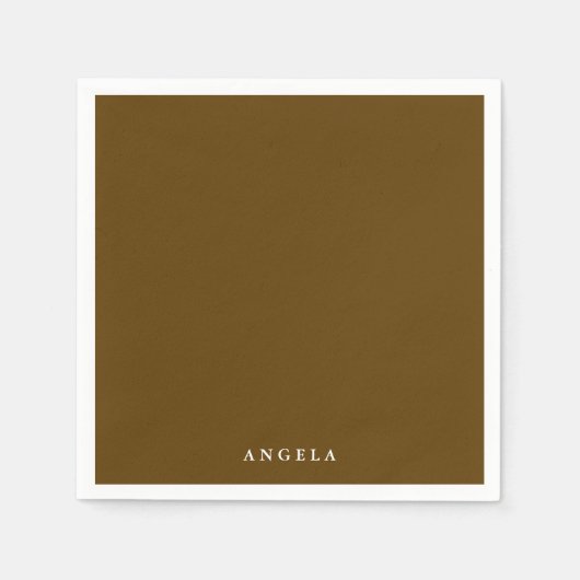Brown Personalized Name Servet (Voorkant)