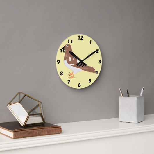 Brown Pigeon Design Ronde Klok (Kantoor)