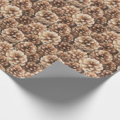 Brown Pine Cones Birthday Cadeaupapier (Hoek)