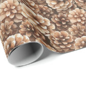 Brown Pine Cones Birthday Cadeaupapier (Rol Hoek)