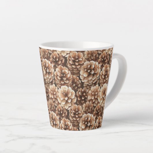 Brown Pine Cones   Latte Mok (Rechterhoek)