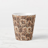 Brown Pine Cones   Latte Mok (Voorkant)