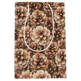 Brown Pine Cones Nature Birthday Medium Cadeauzakje
