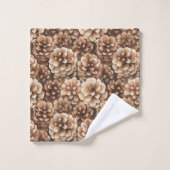Brown Pine Cones Nature Bridal Shower Bad Handdoek (Wasdoekje)