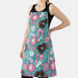 BROWN PINK GREEN VALENTIJNSDAG LOLLIPOPS SCHORT