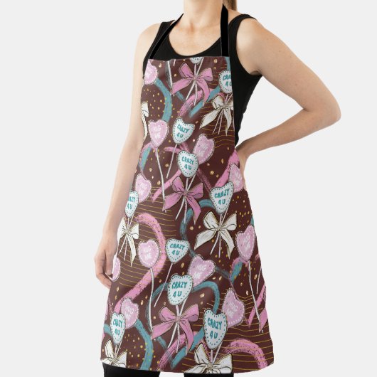 BROWN PINK GREEN VALENTIJNSDAG LOLLIPOPS SCHORT (Insitu)