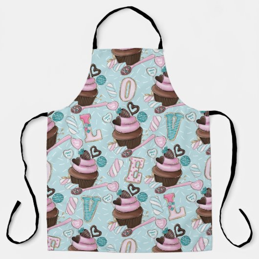 BROWN PINK GREEN VALENTIJNSDAG LOLLIPOPS SCHORT (Voorkant)