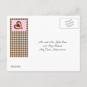 Brown Pink Invitation Reply Post Kaart (Achterkant)
