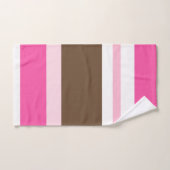 Brown & Pink White Stripe Bathroom Towel Sets  Bad Handdoek (Handdoek)