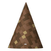 Brown Pixel Party Pet Feesthoedjes (Links)
