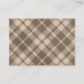 Brown Plaid Bear Baby Shower Diaper Raffle Informatiekaartje (Achterkant)