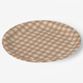 Brown Plaid Beer Verjaardag Borden Papieren Bordje (Gekanteld)