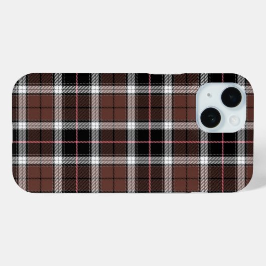 Brown Plaid Case-Mate iPhone Case (Achterkant (horizontaal))
