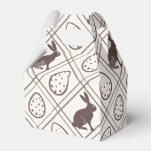 Brown Plaid Easter Bedankdoosjes (Achterkant)