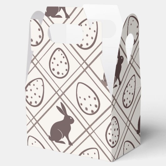 Brown Plaid Easter Bedankdoosjes (Geopend)