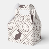 Brown Plaid Easter Bedankdoosjes (Voorkant Zijde)