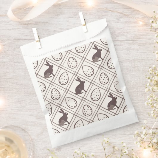 Brown Plaid Easter Bedankzakje (Geknipt)