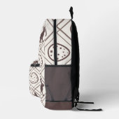 Brown Plaid Easter Bedrukte Rugzak (Rechts)