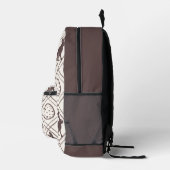 Brown Plaid Easter Bedrukte Rugzak (Rechts)