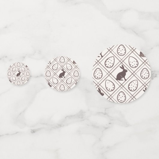 Brown Plaid Easter Confetti (Achterkanten)