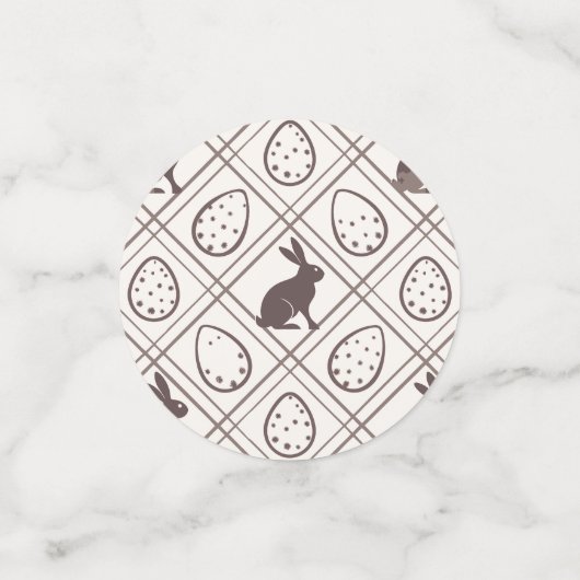 Brown Plaid Easter Confetti (Kleine voorkant)